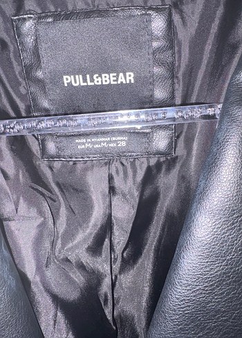 Kemerli Siyah Kadın Deri Biker Ceket - Görsel 4