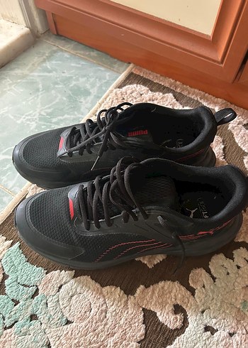 Siyah Siyah Bağcıklı Erkek Spor Ayakkabı - Görsel 4