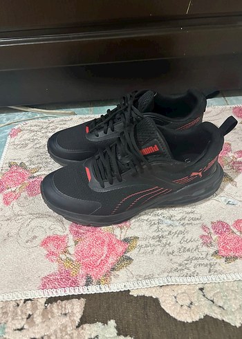 Siyah Siyah Bağcıklı Erkek Spor Ayakkabı - Görsel 2