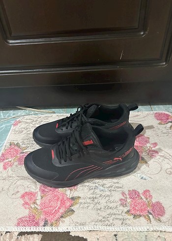 Siyah Siyah Bağcıklı Erkek Spor Ayakkabı - Görsel 3