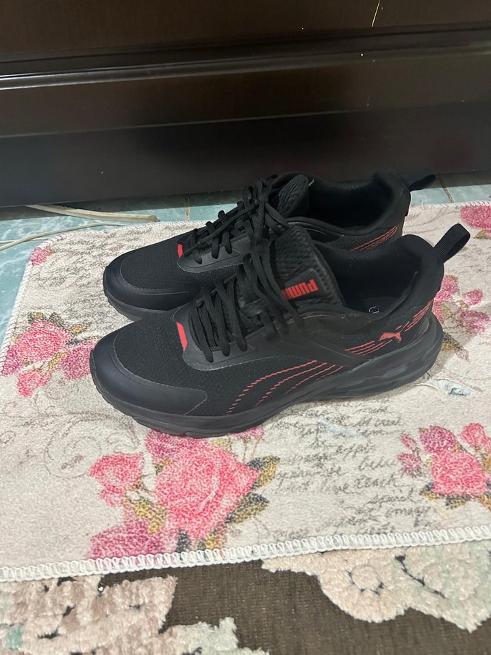 Siyah Siyah Bağcıklı Erkek Spor Ayakkabı - Görsel 2