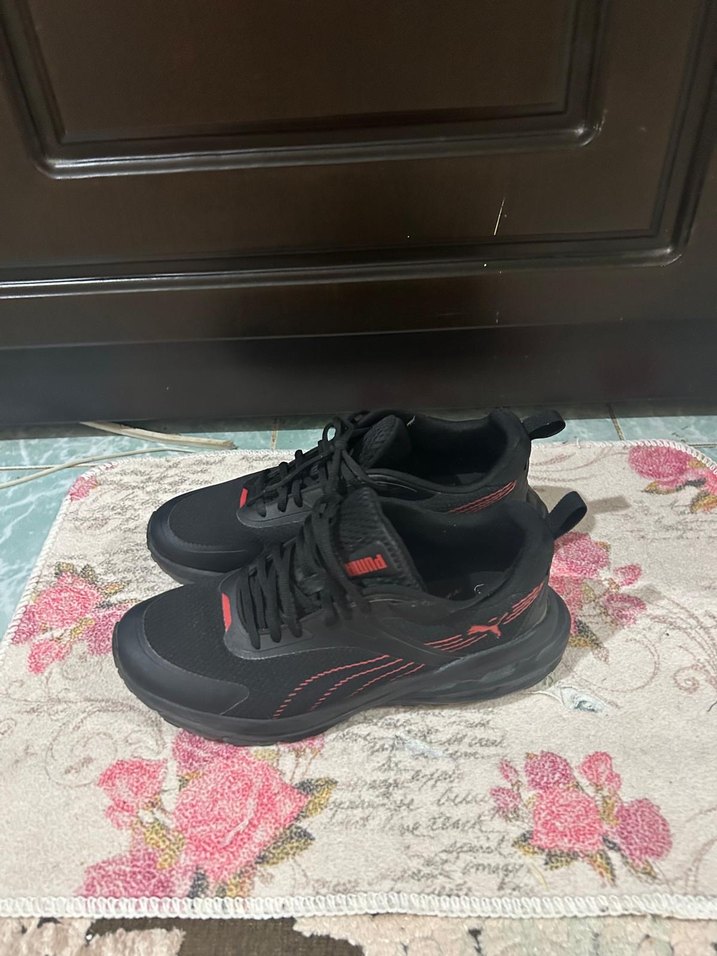 Siyah Siyah Bağcıklı Erkek Spor Ayakkabı - Görsel 3