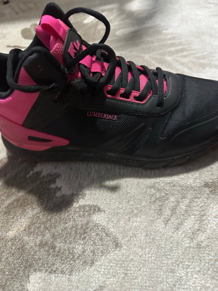 Siyah-Pembe Bağcıklı Kadın Spor Ayakkabı - Görsel 2