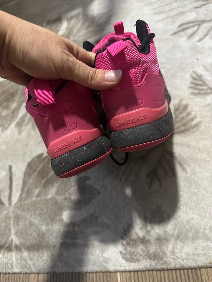 Siyah-Pembe Bağcıklı Kadın Spor Ayakkabı - Görsel 3