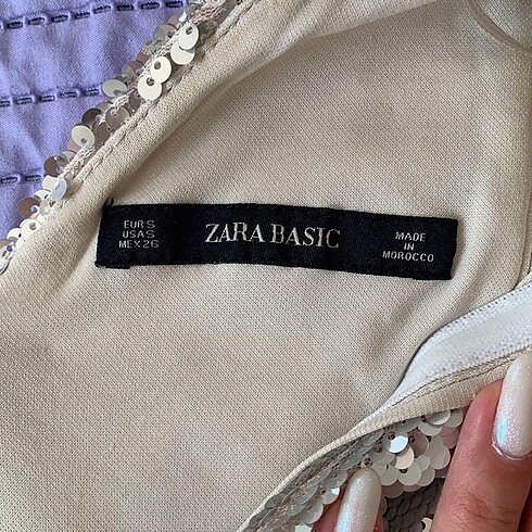 36 Beden Zara paletli kısa elbise