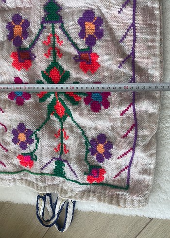 Bohem Çok Renkli Nakışlı Kadın Tote Çanta - Görsel 7