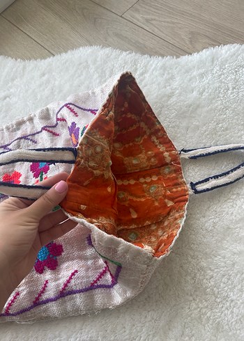 Bohem Çok Renkli Nakışlı Kadın Tote Çanta - Görsel 3