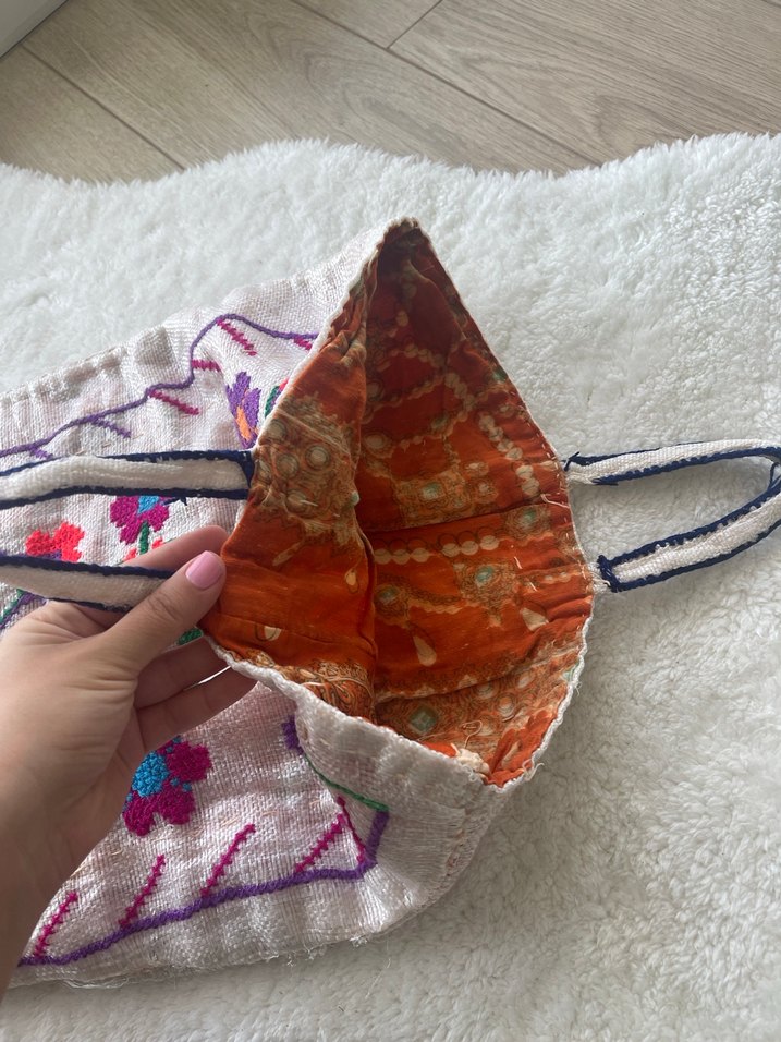 Bohem Çok Renkli Nakışlı Kadın Tote Çanta - Görsel 3