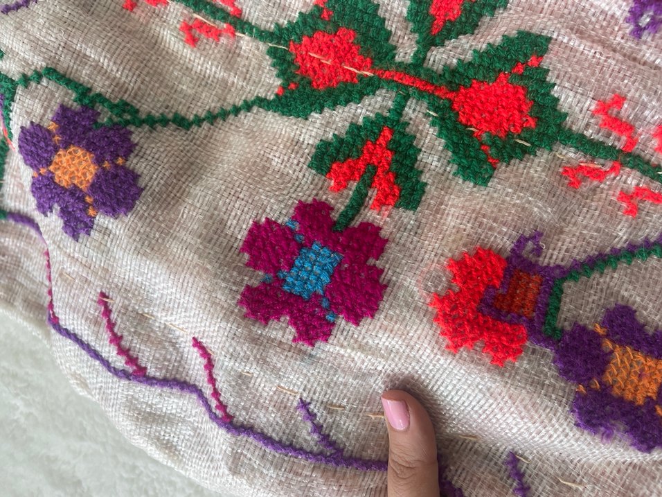 Bohem Çok Renkli Nakışlı Kadın Tote Çanta - Görsel 4