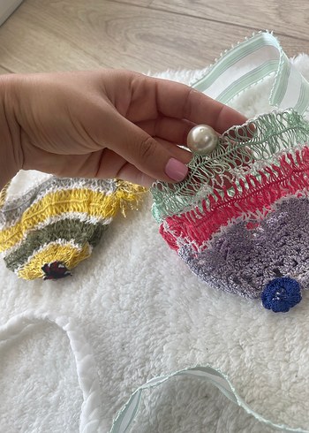 Renkli Örgü Kedi Aksesuarları - Görsel 6