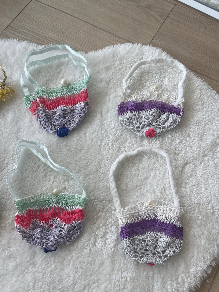 Renkli Örgü Kedi Aksesuarları - Görsel 3