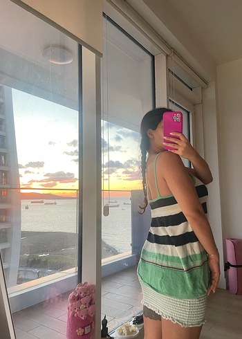 Çizgili Triko askılı - Görsel 3