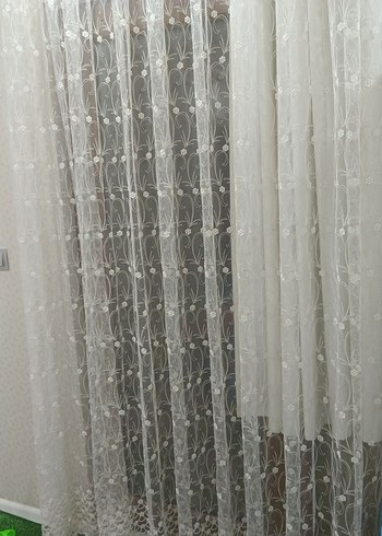 iki tane İşlemeli Beyaz Perde Taç marka - Görsel 3