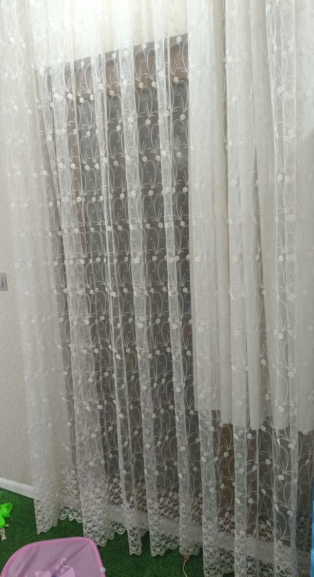 iki tane İşlemeli Beyaz Perde Taç marka - Görsel 3