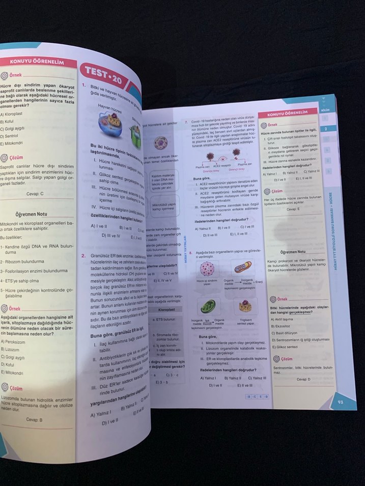 Biyoloji Öğretmen Pratik Notları Soru Bankası - Görsel 3