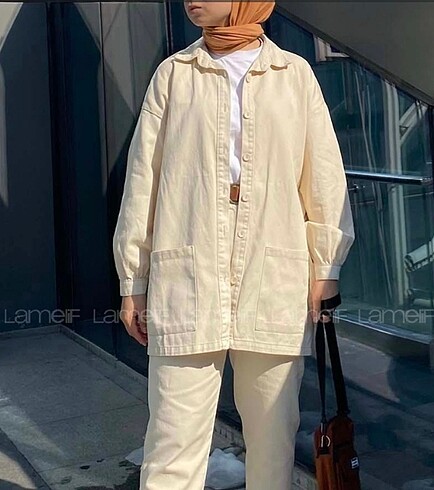 Lamelif Krem Mevsimlik Ceket - Görsel 5