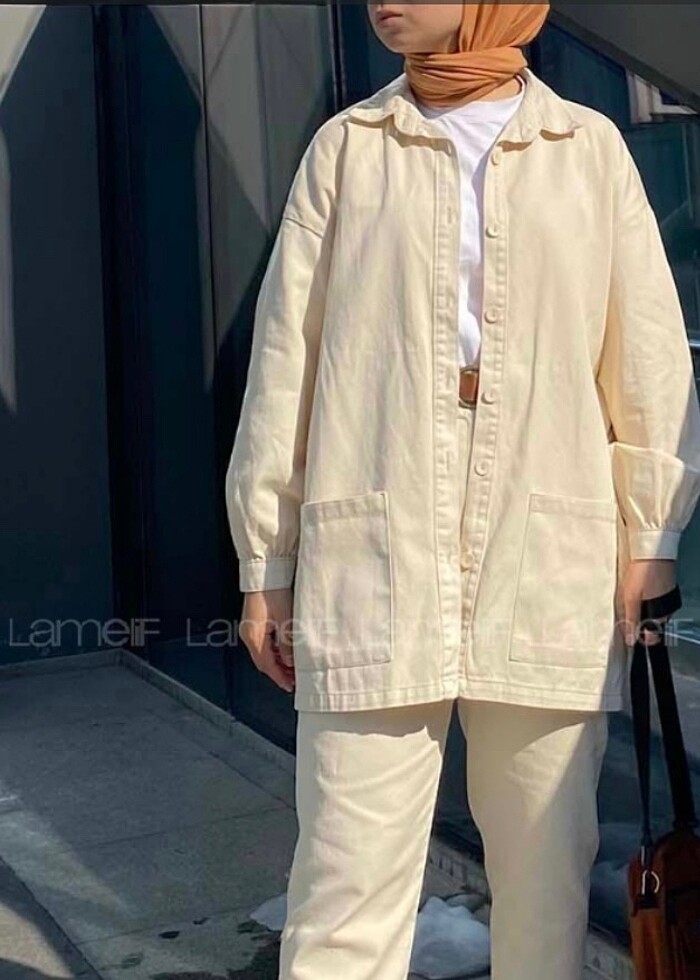 Lamelif Krem Mevsimlik Ceket - Görsel 5