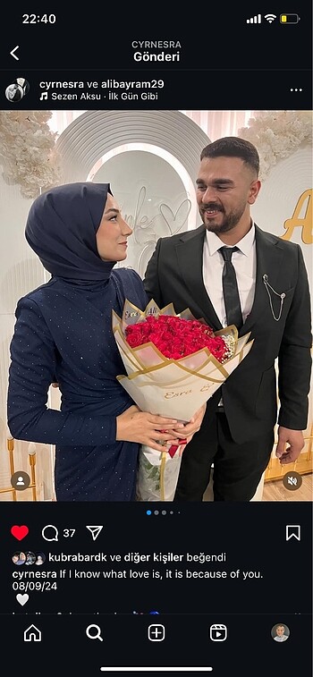 Duman butik lacivert taşlı abiye