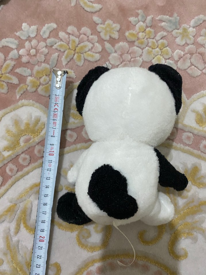 Beyaz ve Siyah Renkli Peluş Köpek Oyuncak - Görsel 2