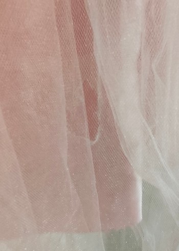 Diğer Uzun Kollu Dantel Detaylı Pembe Kız Elbisesi