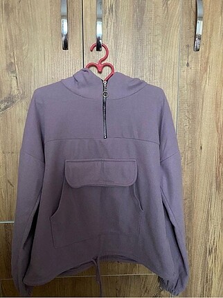 Lila renk sweatshirt