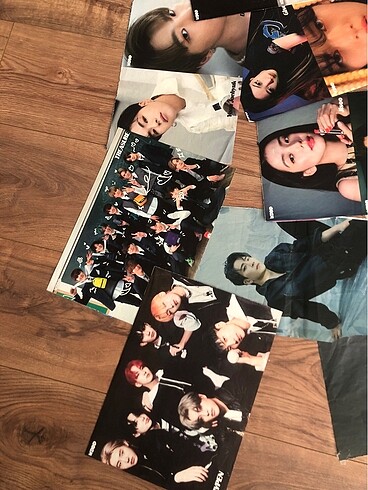 Kpop posterler dergi not defteri bileklik vs