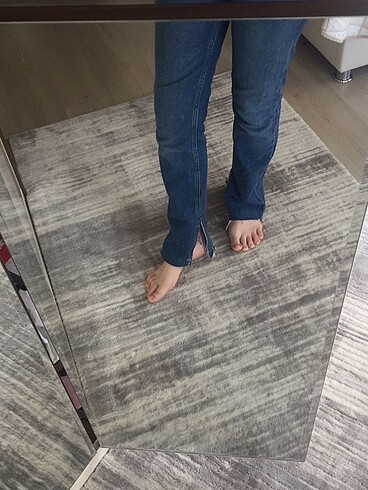 26 Beden Cross Jeans Kot Yırtmaçlı Mavi