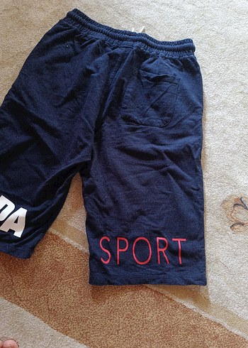 Erkek Lacivert Loose Fit Denim Şort - Görsel 5