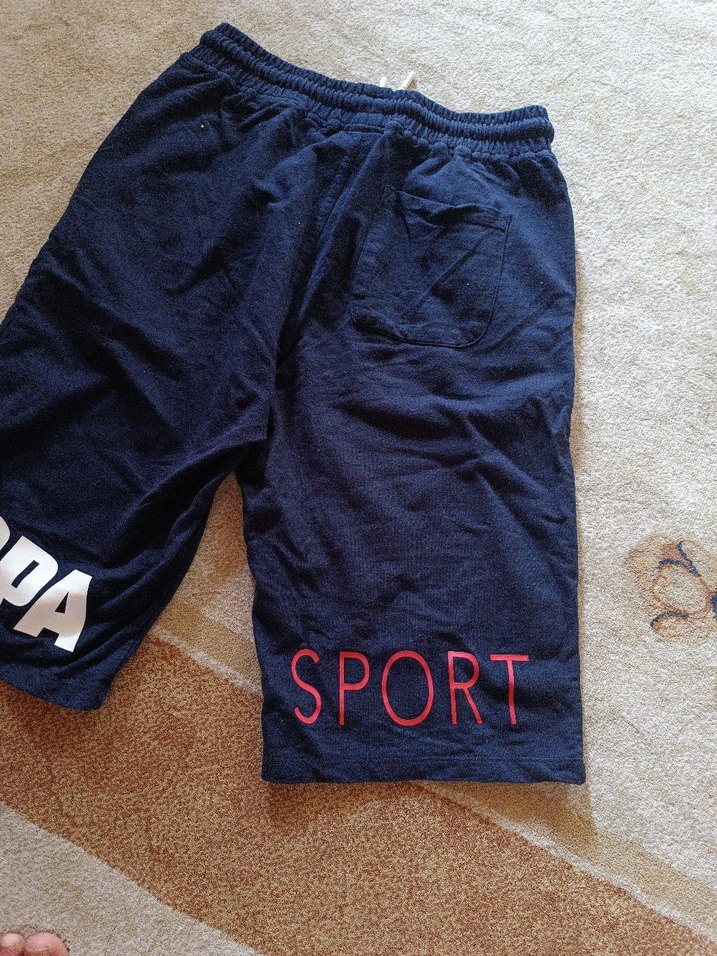 Erkek Lacivert Loose Fit Denim Şort - Görsel 5