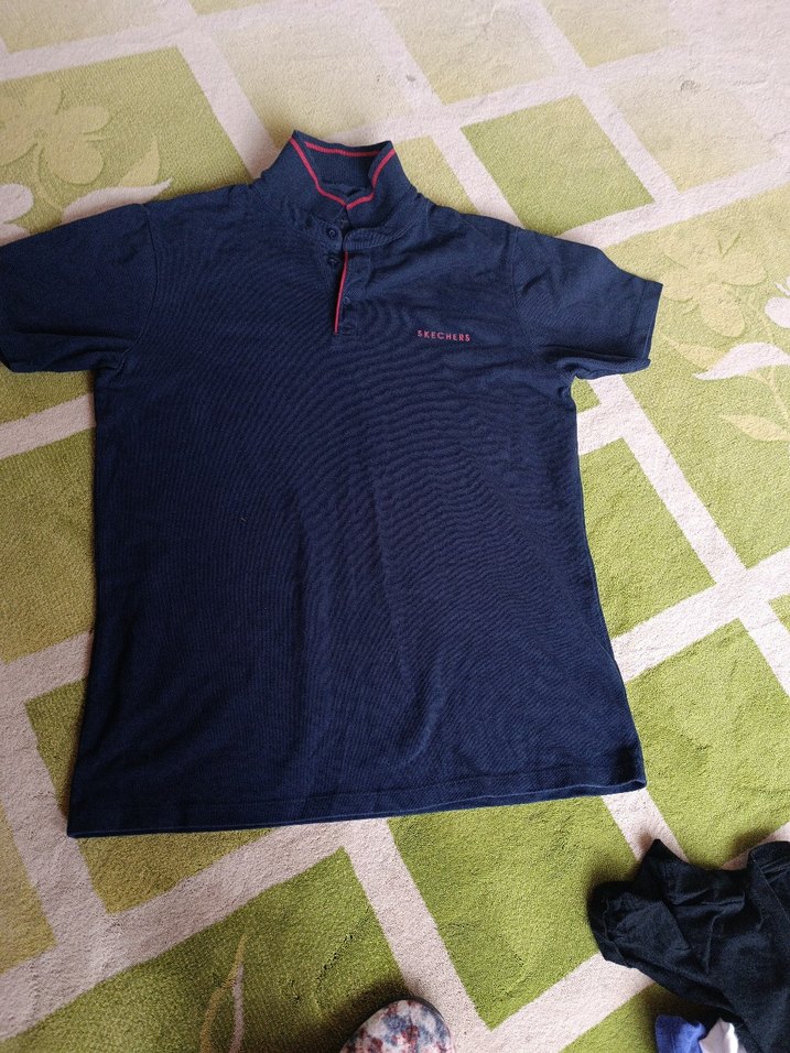 Erkek Lacivert Denim Polo Tişört skechers - Görsel 2