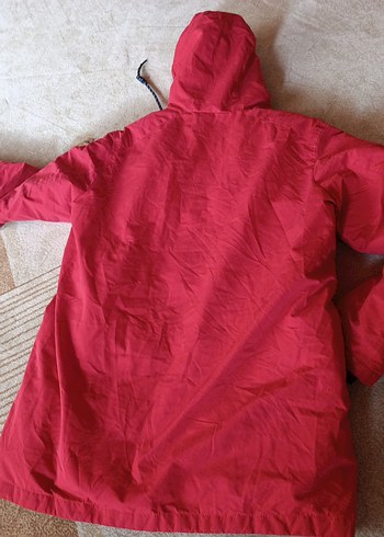 Düğmeli Kırmızı kaban temiz - Görsel 6