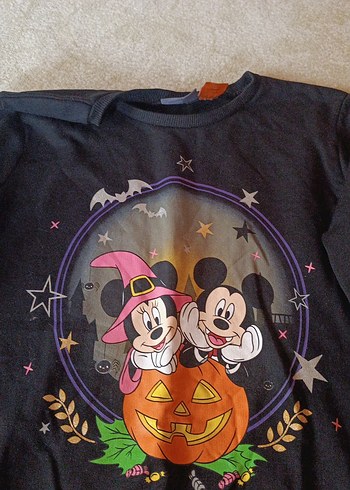 Kız Çocuk Siyah Mickey Baskılı Sweatshirt orjinal - Görsel 3