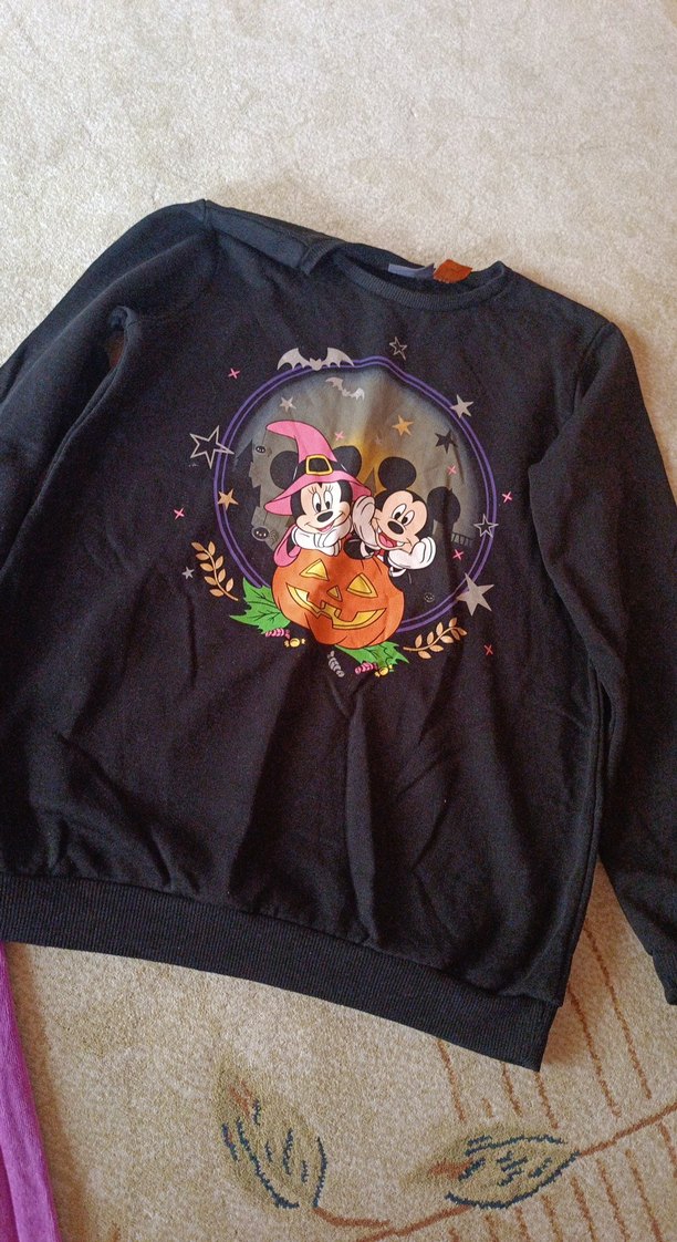 Kız Çocuk Siyah Mickey Baskılı Sweatshirt orjinal - Görsel 2
