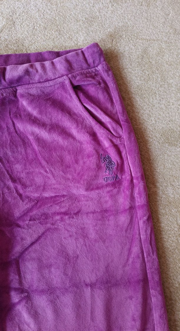 cocuk Mor Rahat Kesim kadife Eşofman Altı. orjinal ürün - Görsel 3