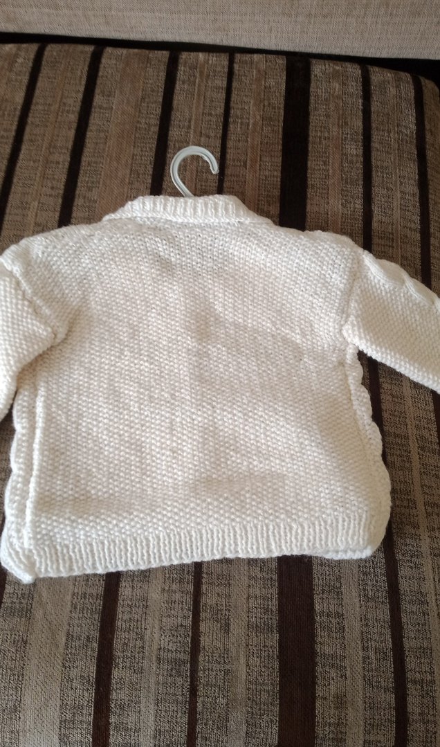 Kız Çocuk kırık beyaz Örgü Hırka - Görsel 4