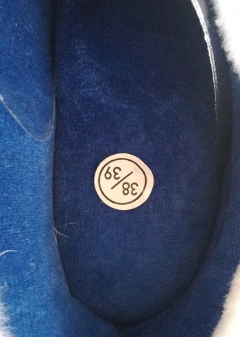 Erkek Çocuk Mavi Sıcak Kürklü Ev Terliği - Görsel 2