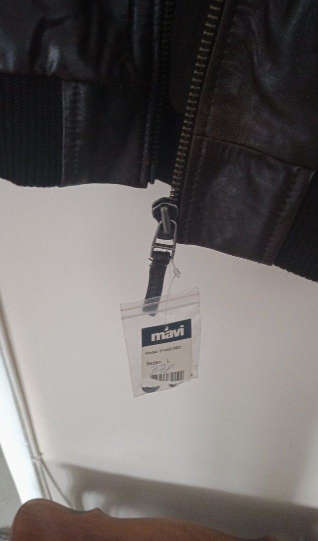 Kahverengi Deri Biker Ceket - Görsel 4