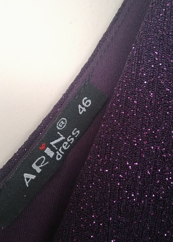 Mor Drapeli  diz altı Abiye Elbise - Görsel 3