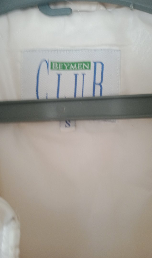 Düğmeli Beyaz Kadın Ceket/mont - Görsel 3