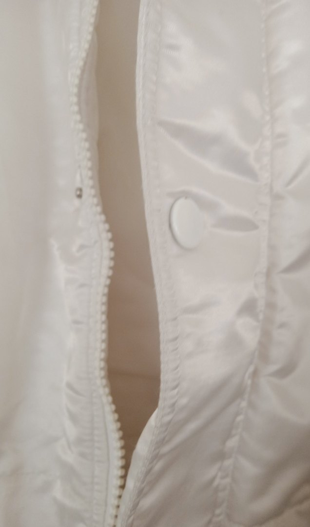 Düğmeli Beyaz Kadın Ceket/mont - Görsel 2