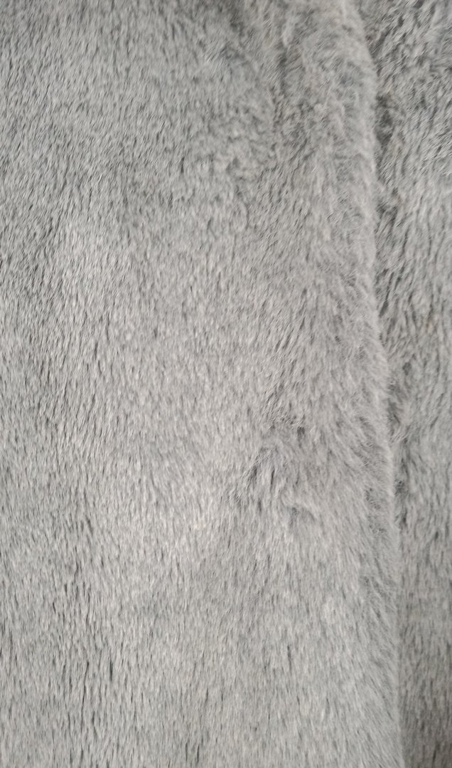 Gri Kadın Suni Kürk Midi Ceket - Görsel 2