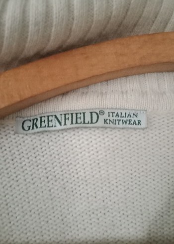 Beyaz Yarım Fermuarlı Yüksek Yaka Kadın Kazak - Görsel 3