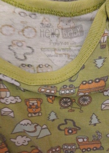 Çok Renkli Uzun Kollu Bebek Body - Görsel 2