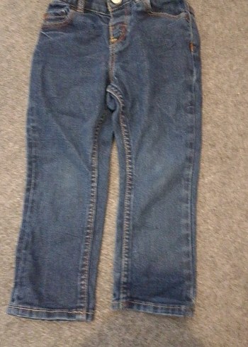 Düğmeli Erkek Çocuk Denim Pantolon