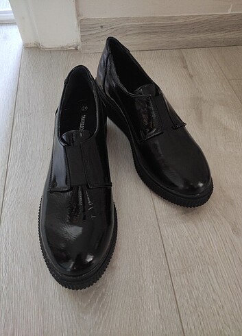 Siyah Oxford rugan ayakkabi