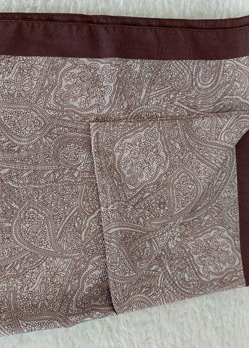 Armine Bordo Kenarlı Gri Desenli Bohem Şal