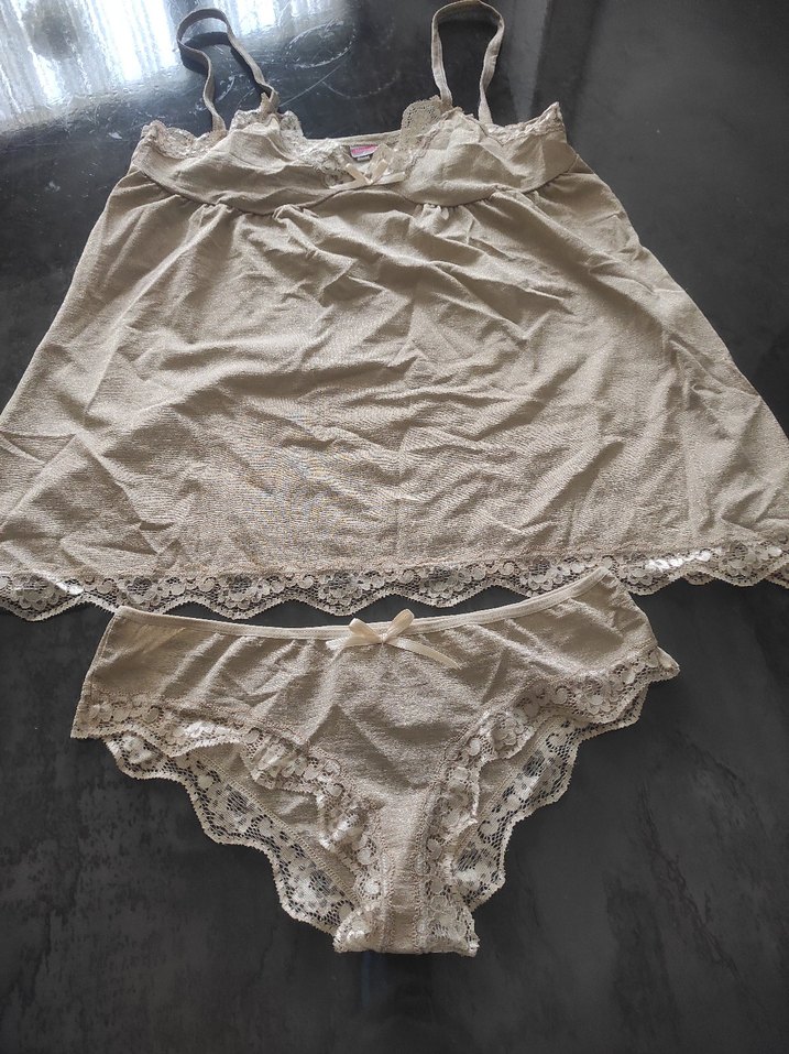 Bej Nakışlı Parlak Hamile İç Çamaşırı - Görsel 2