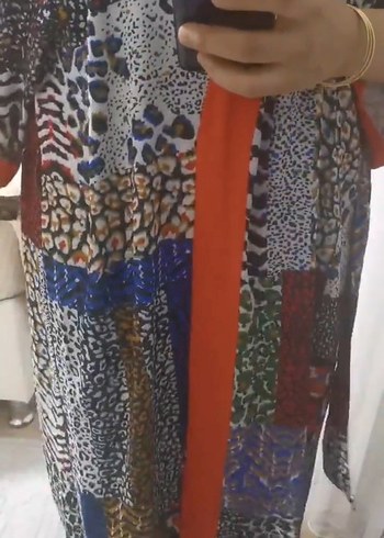 xxl Beden çeşitli Renk Desenli Uzun Kadın Kimono Zara