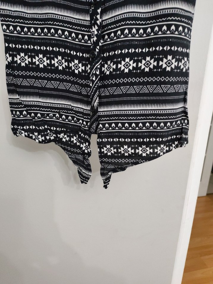 Kız Çocuk Gri Desenli gömlek - Görsel 2