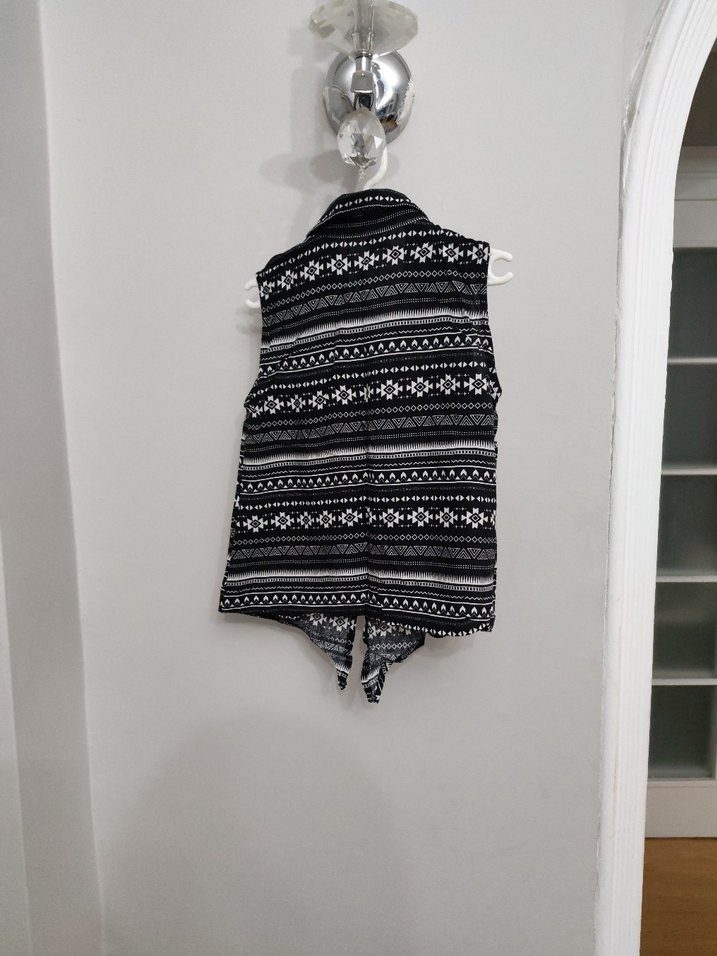 Kız Çocuk Gri Desenli gömlek - Görsel 3